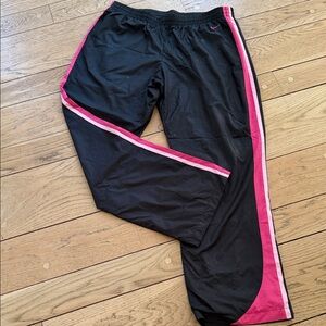 Black and Pink Nike Old School  Track Pants